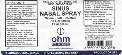 1oz Bottle Label (Sinus Nasal Spray)